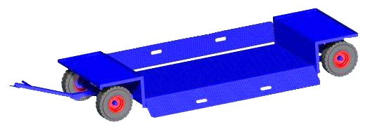 Low Loader Self Tracking Trailer