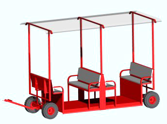 Low Loader Self Tracking Trailer For Passenger Transport